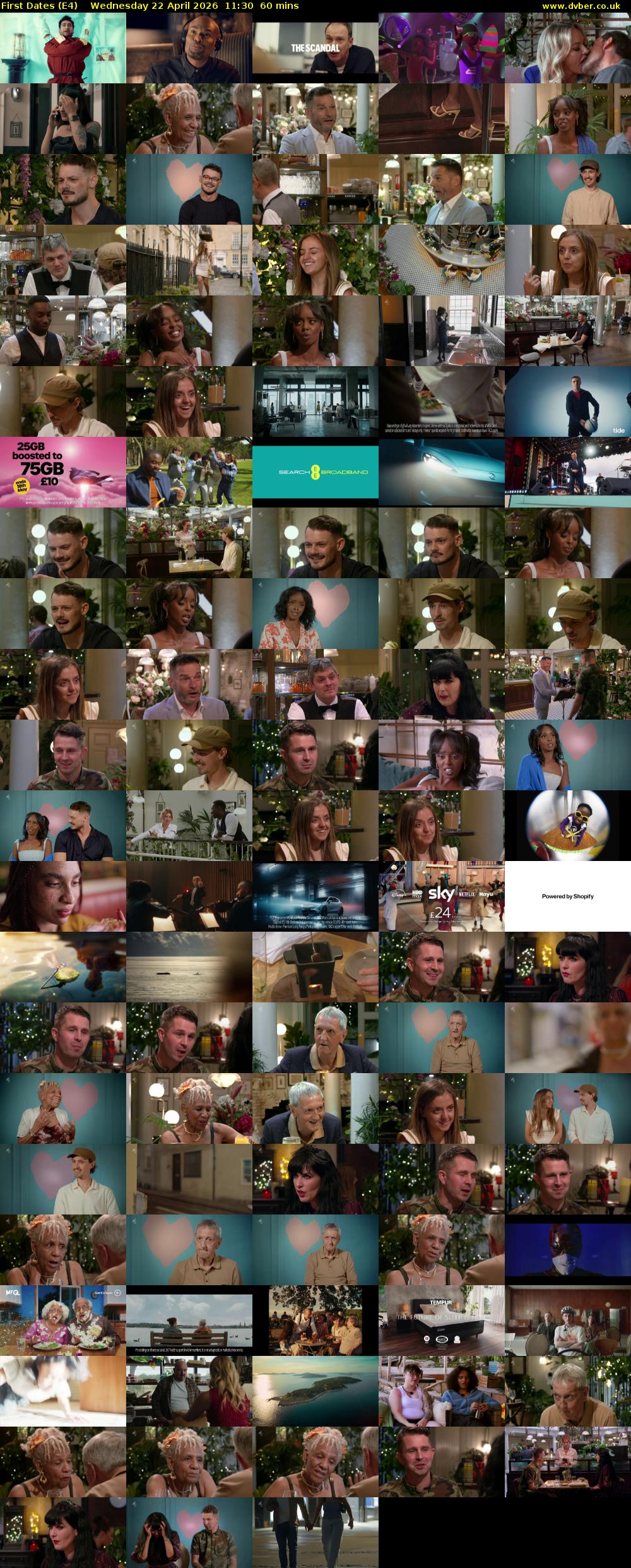 First Dates (E4) Wednesday 22 April 2026 11:30 - 12:30
