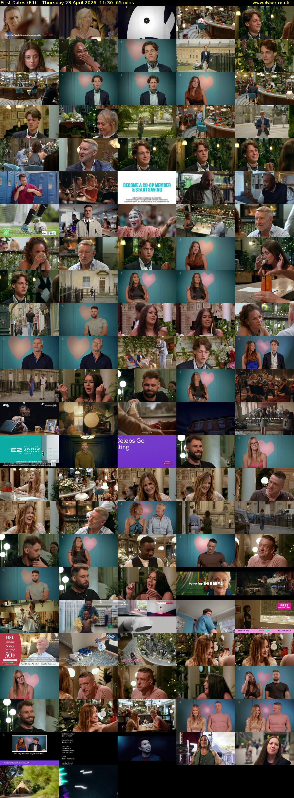 First Dates (E4) Thursday 23 April 2026 11:30 - 12:35