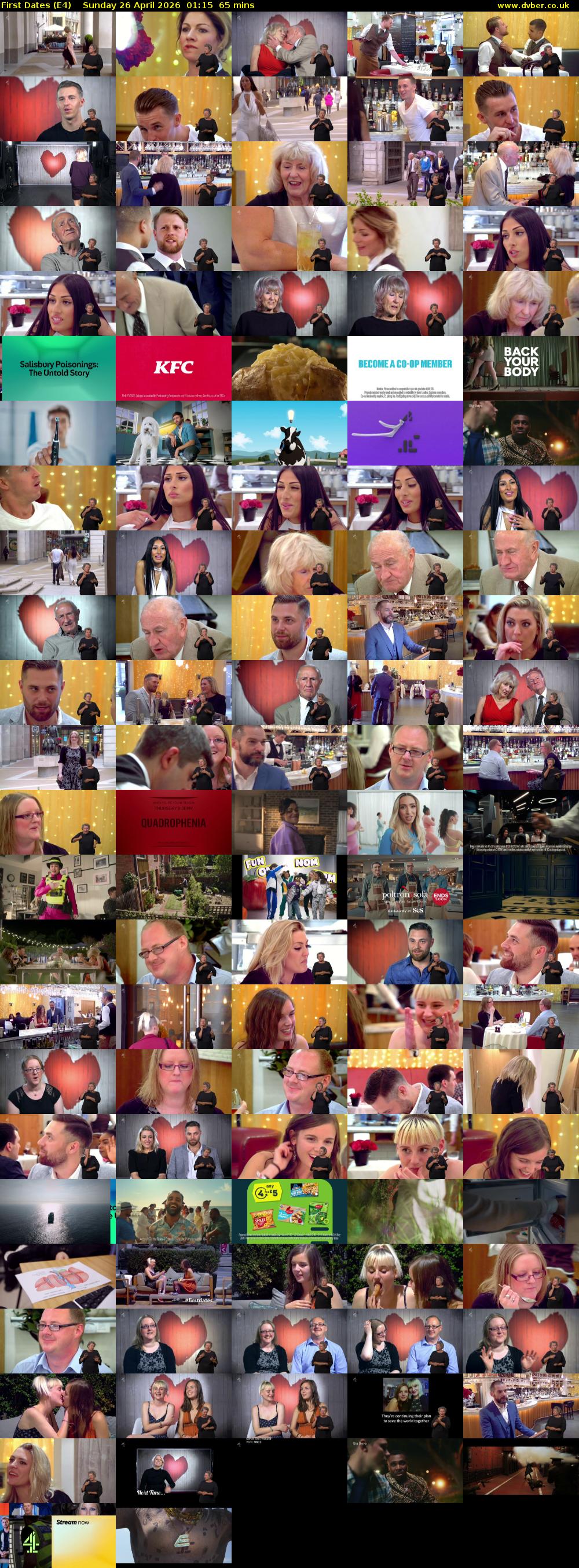 First Dates (E4) Sunday 26 April 2026 01:15 - 02:20