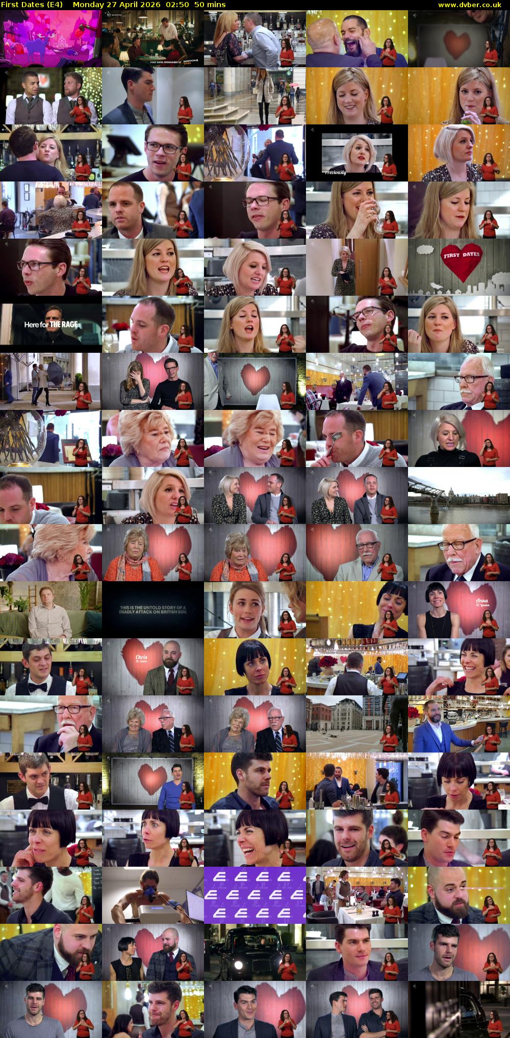 First Dates (E4) Monday 27 April 2026 02:50 - 03:40