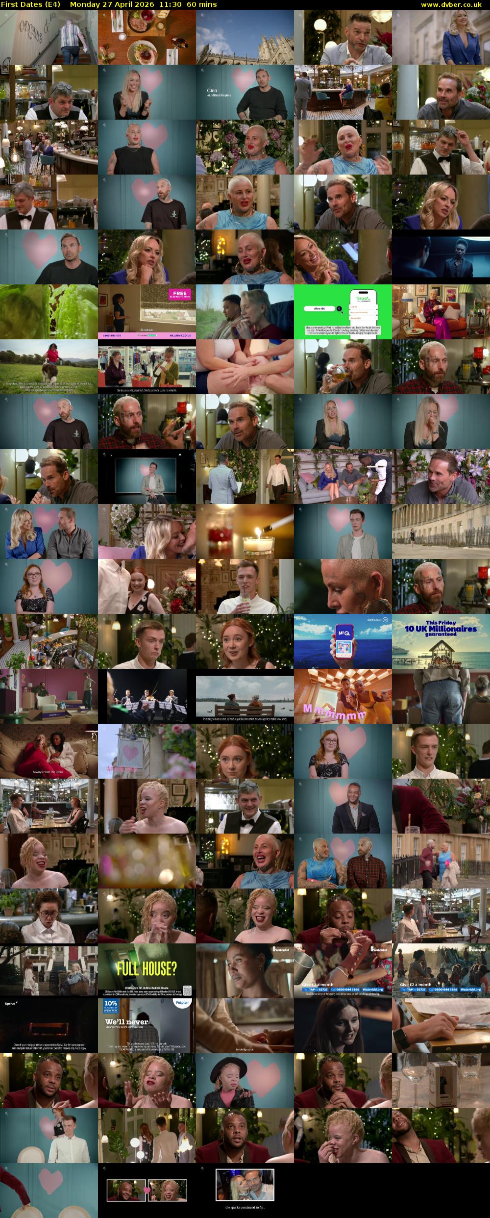 First Dates (E4) Monday 27 April 2026 11:30 - 12:30