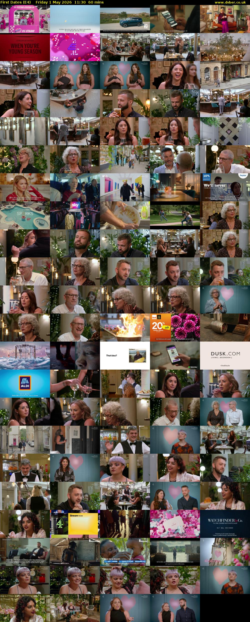 First Dates (E4) Friday 1 May 2026 11:30 - 12:30