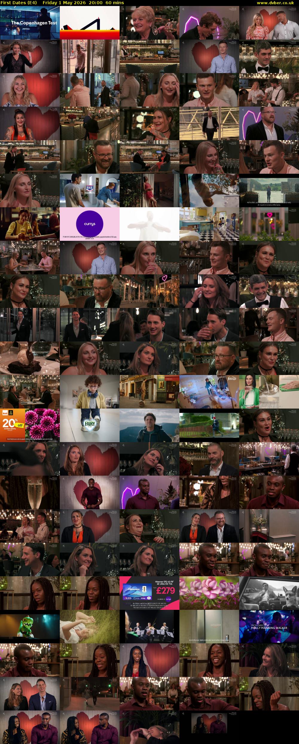First Dates (E4) Friday 1 May 2026 20:00 - 21:00