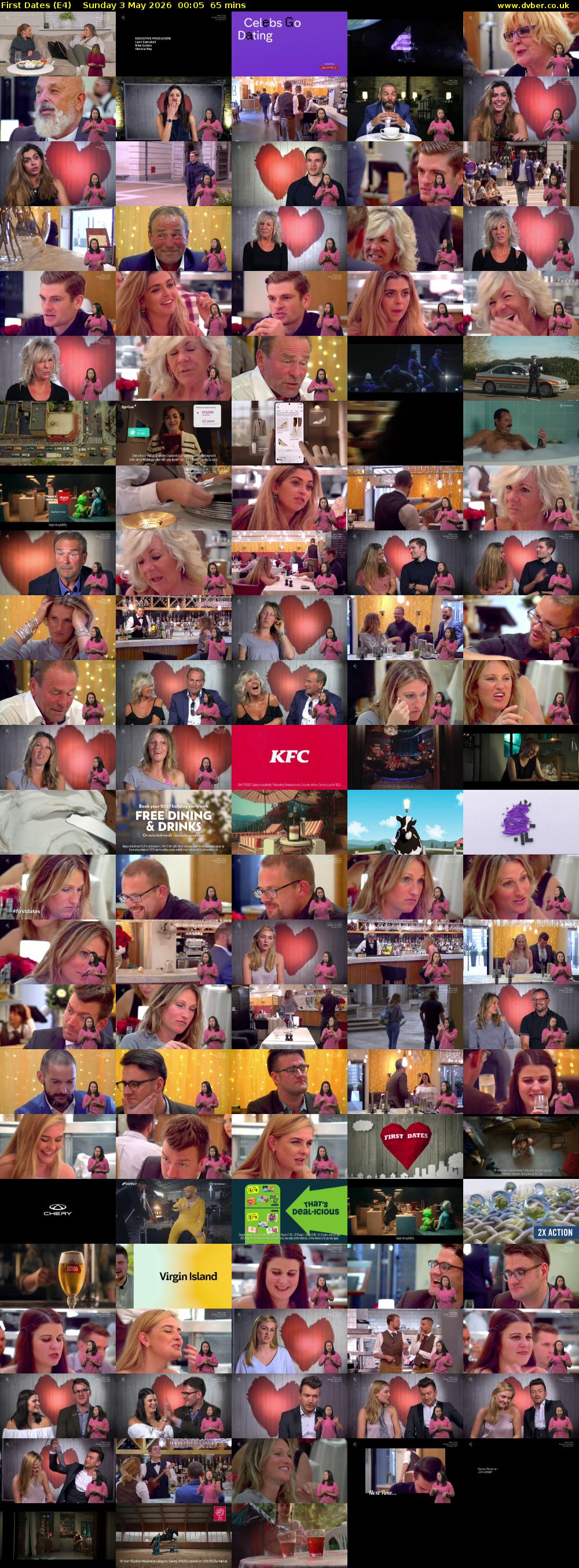 First Dates (E4) Sunday 3 May 2026 00:05 - 01:10