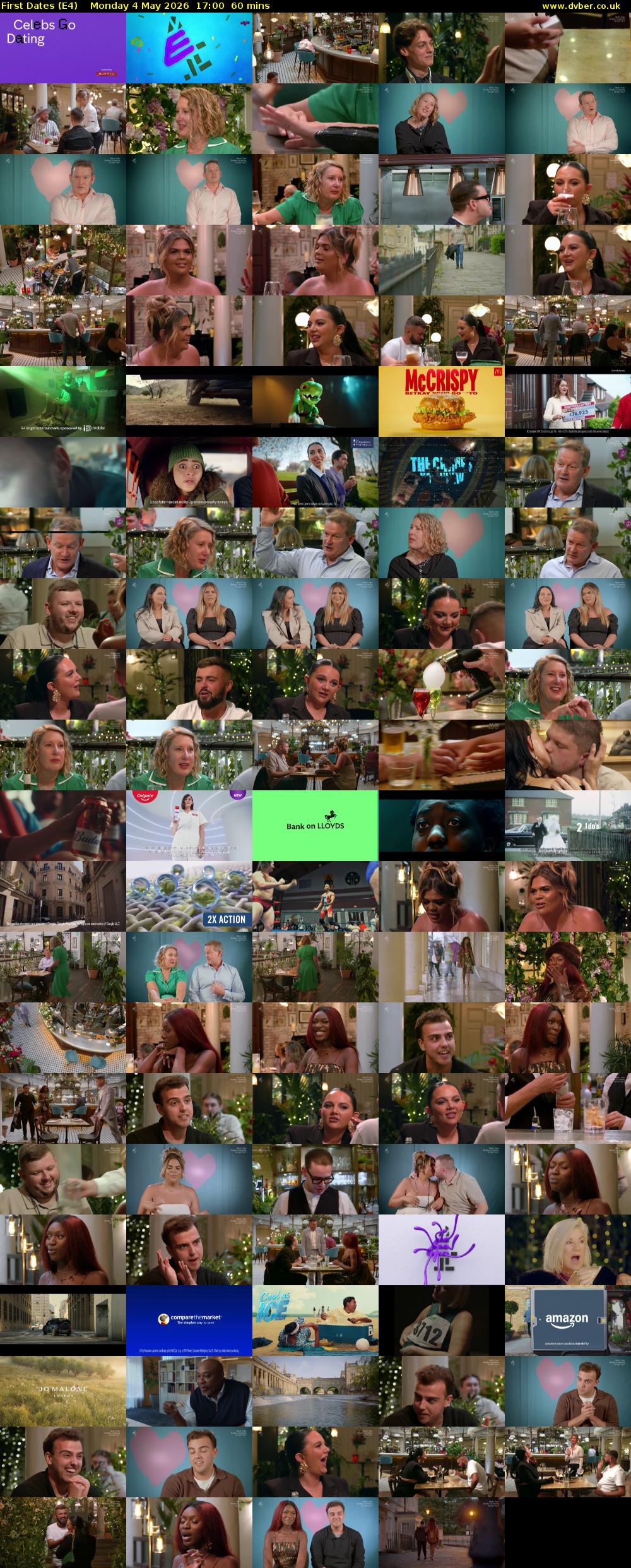 First Dates (E4) Monday 4 May 2026 17:00 - 18:00