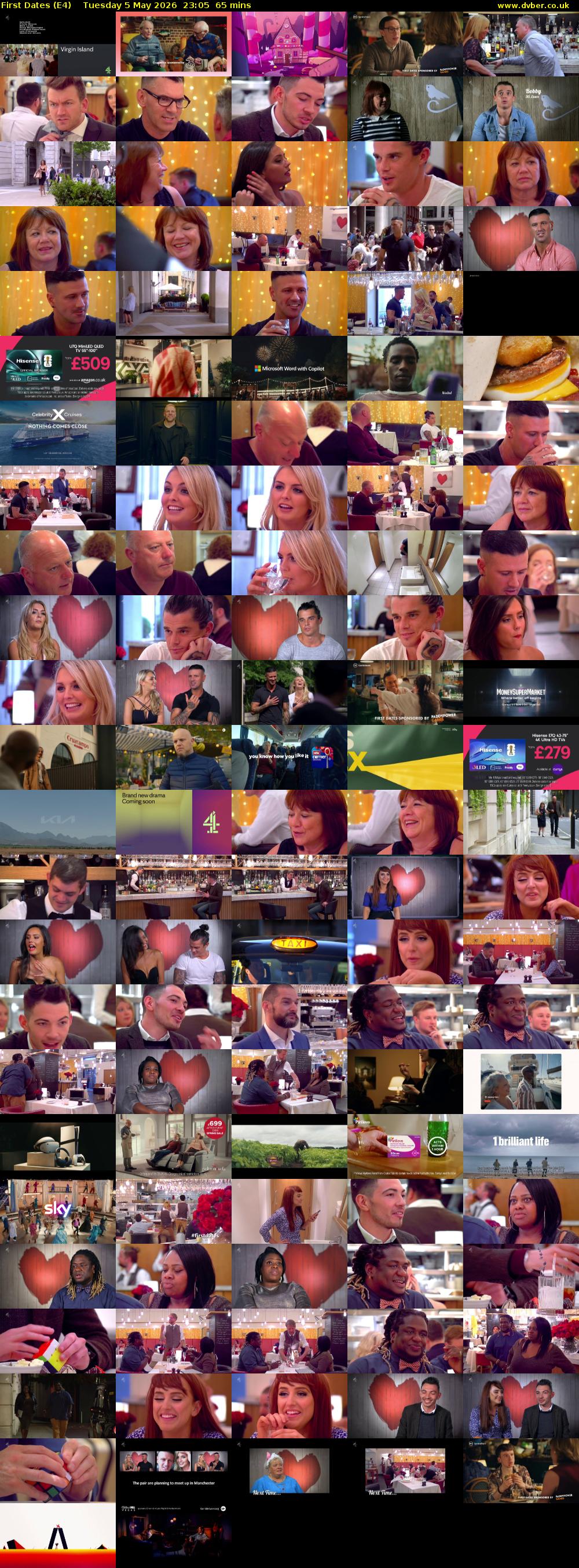 First Dates (E4) Tuesday 5 May 2026 23:05 - 00:10