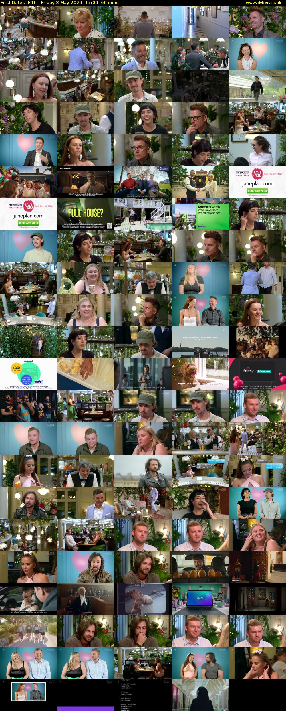 First Dates (E4) Friday 8 May 2026 17:00 - 18:00
