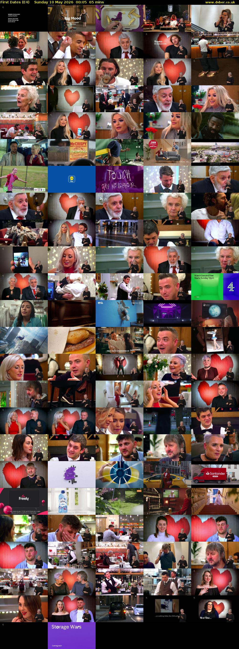 First Dates (E4) Sunday 10 May 2026 00:05 - 01:10