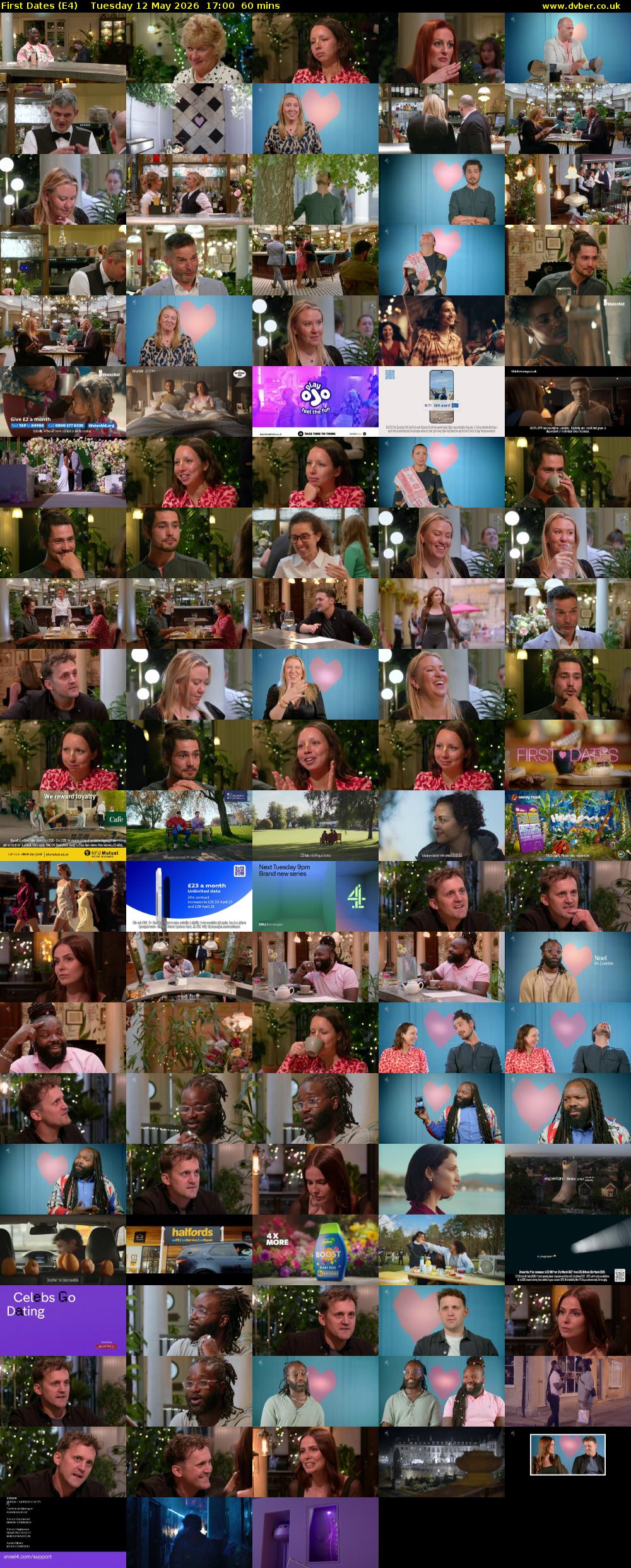 First Dates (E4) Tuesday 12 May 2026 17:00 - 18:00