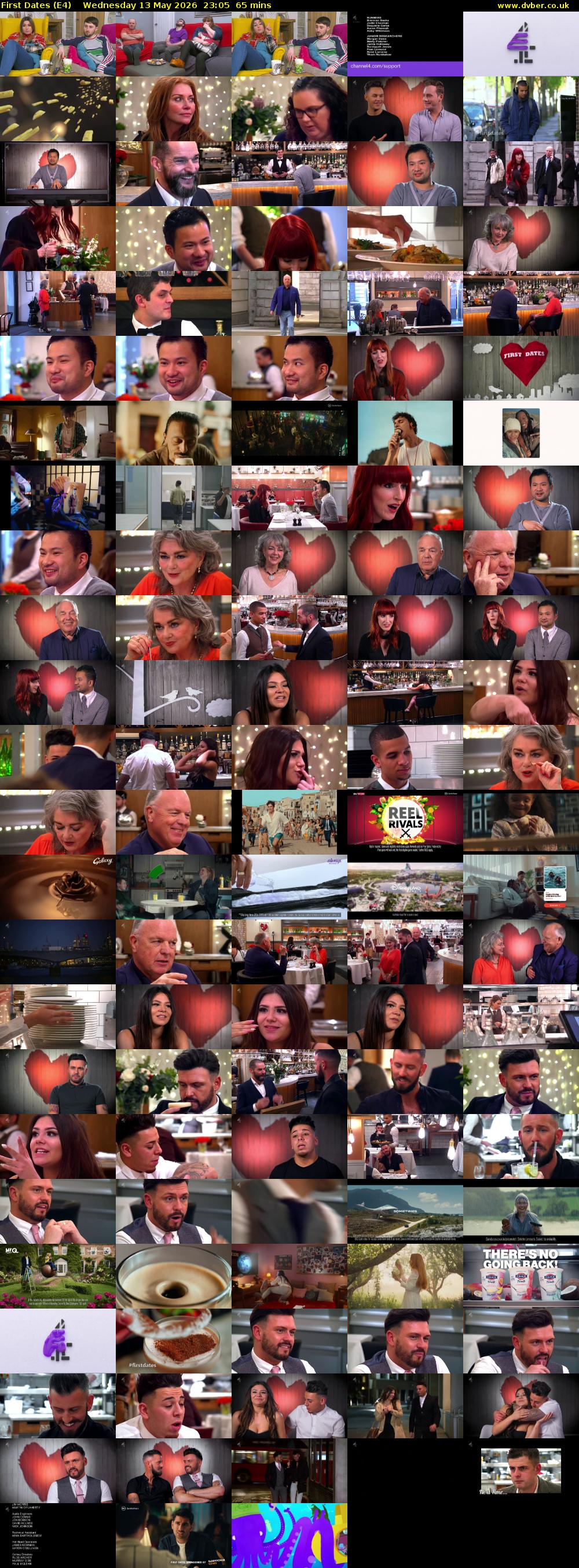 First Dates (E4) Wednesday 13 May 2026 23:05 - 00:10
