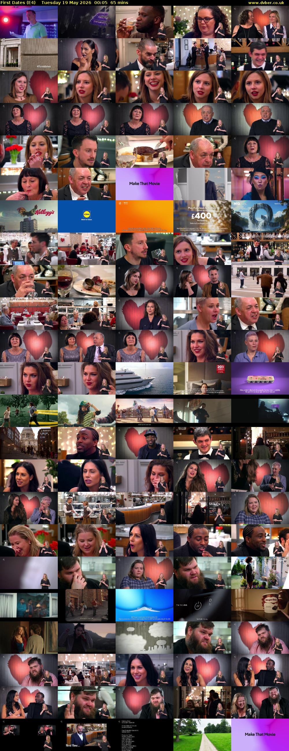 First Dates (E4) Tuesday 19 May 2026 00:05 - 01:10