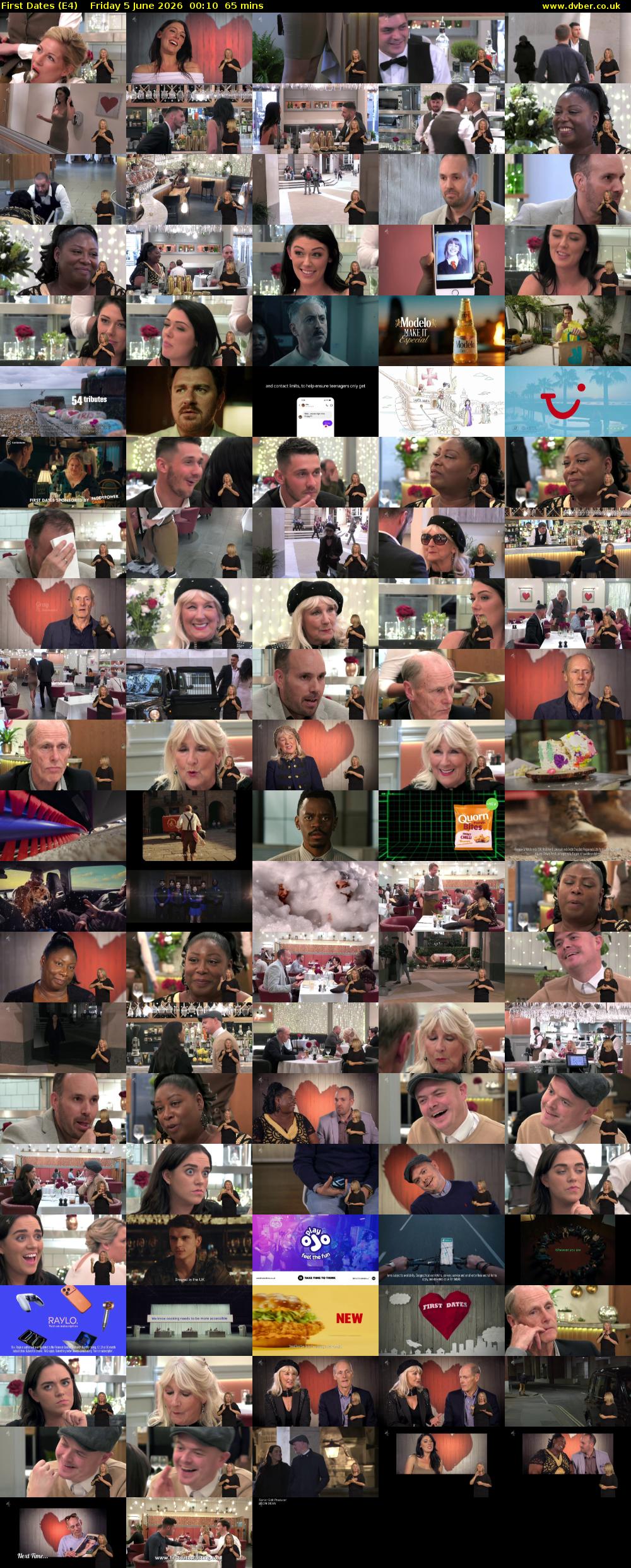 First Dates (E4) Friday 5 June 2026 00:10 - 01:15