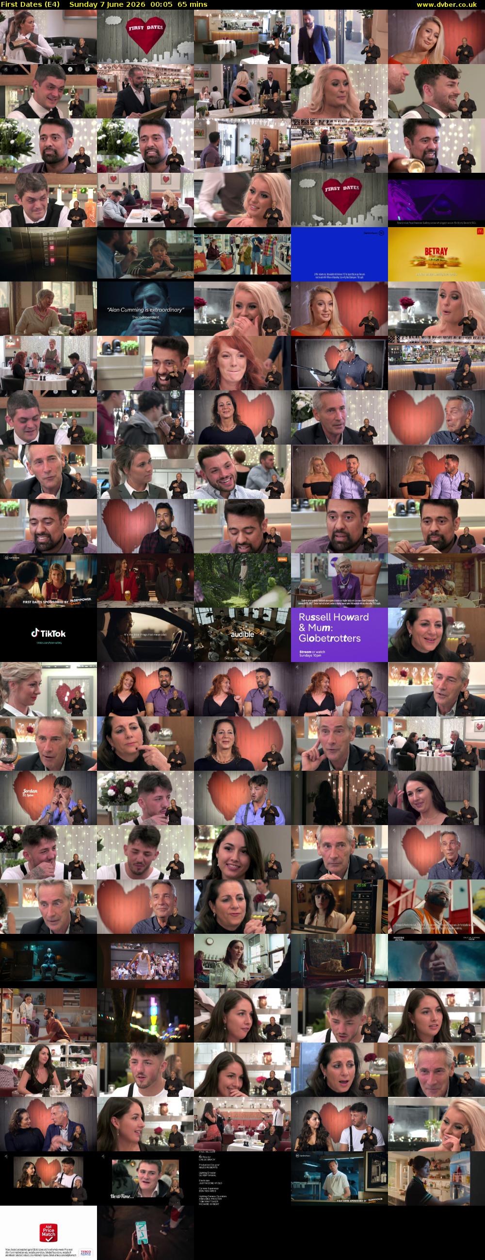 First Dates (E4) Sunday 7 June 2026 00:05 - 01:10