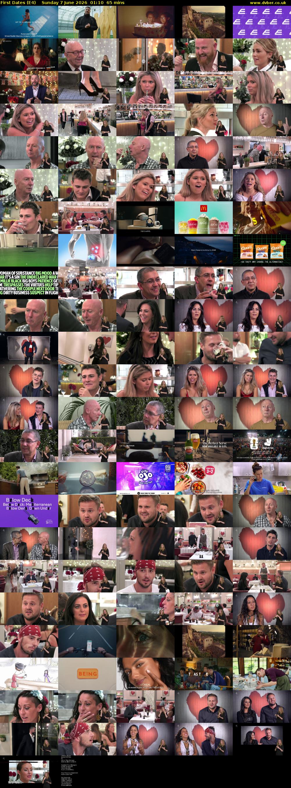 First Dates (E4) Sunday 7 June 2026 01:10 - 02:15