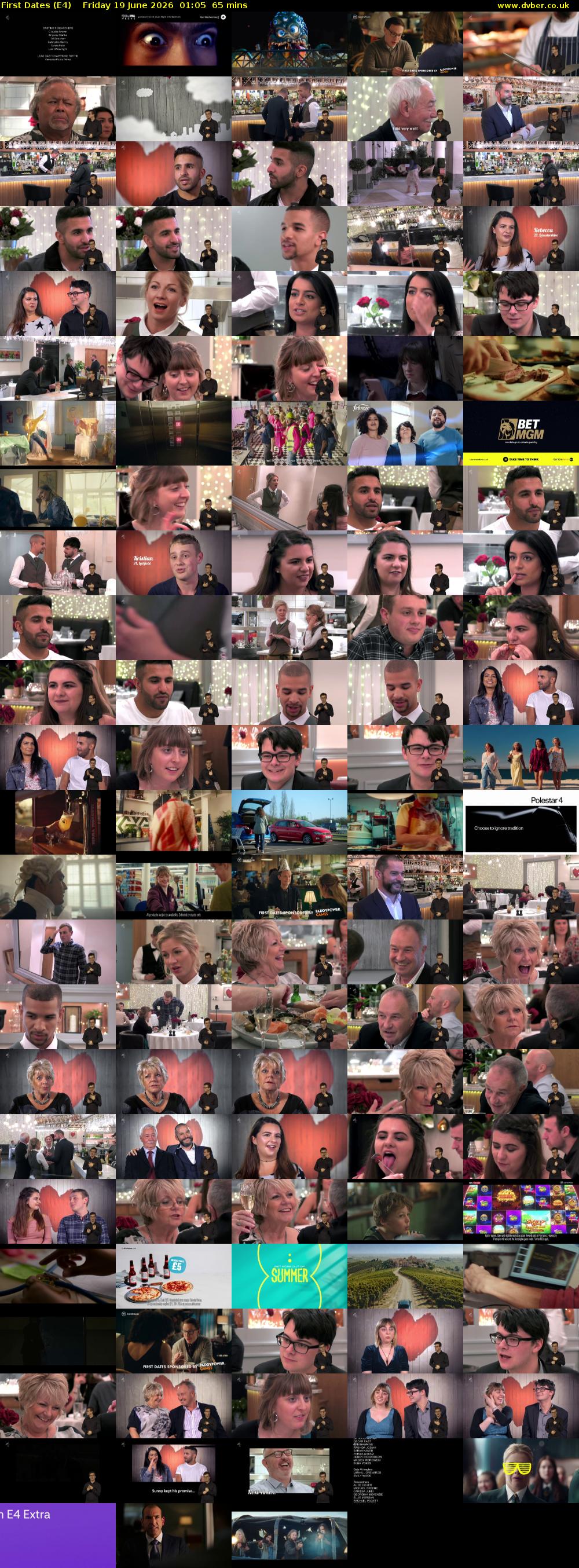 First Dates (E4) Friday 19 June 2026 01:05 - 02:10