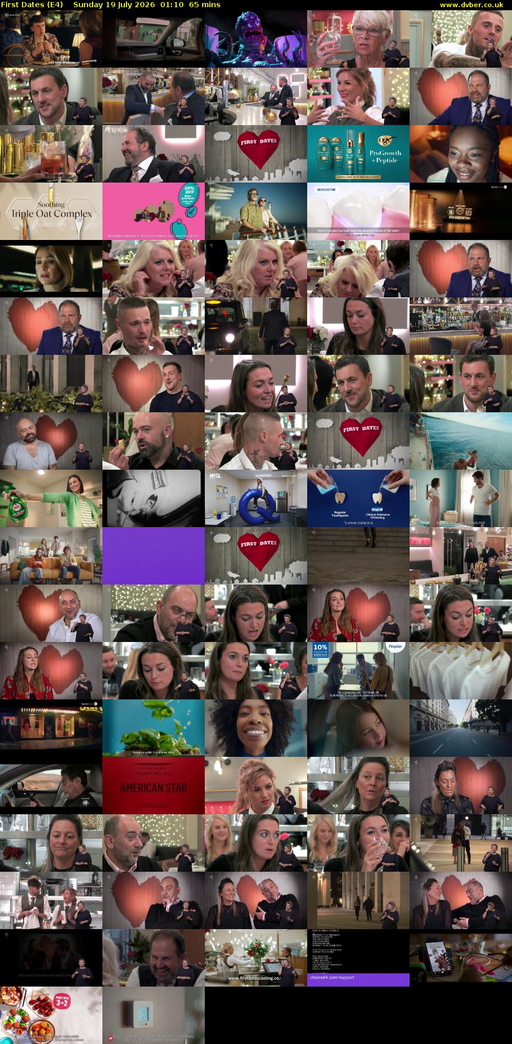 First Dates (E4) Sunday 19 July 2026 01:10 - 02:15