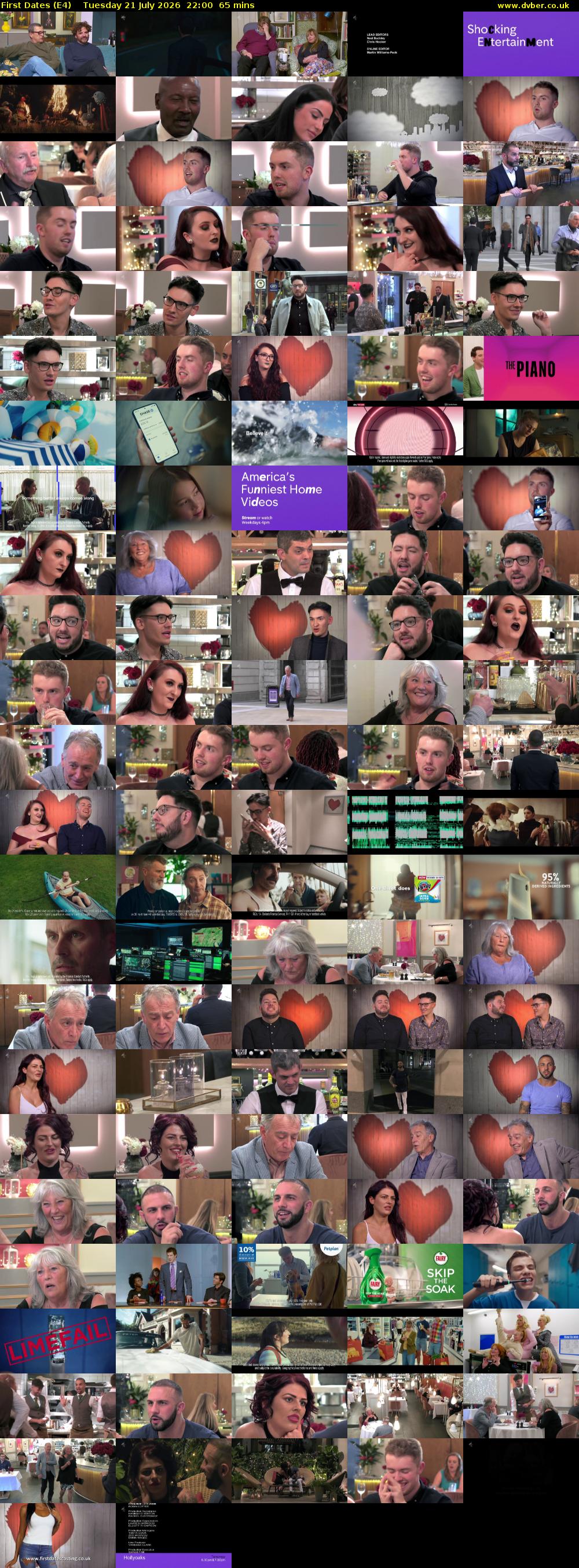 First Dates (E4) Tuesday 21 July 2026 22:00 - 23:05