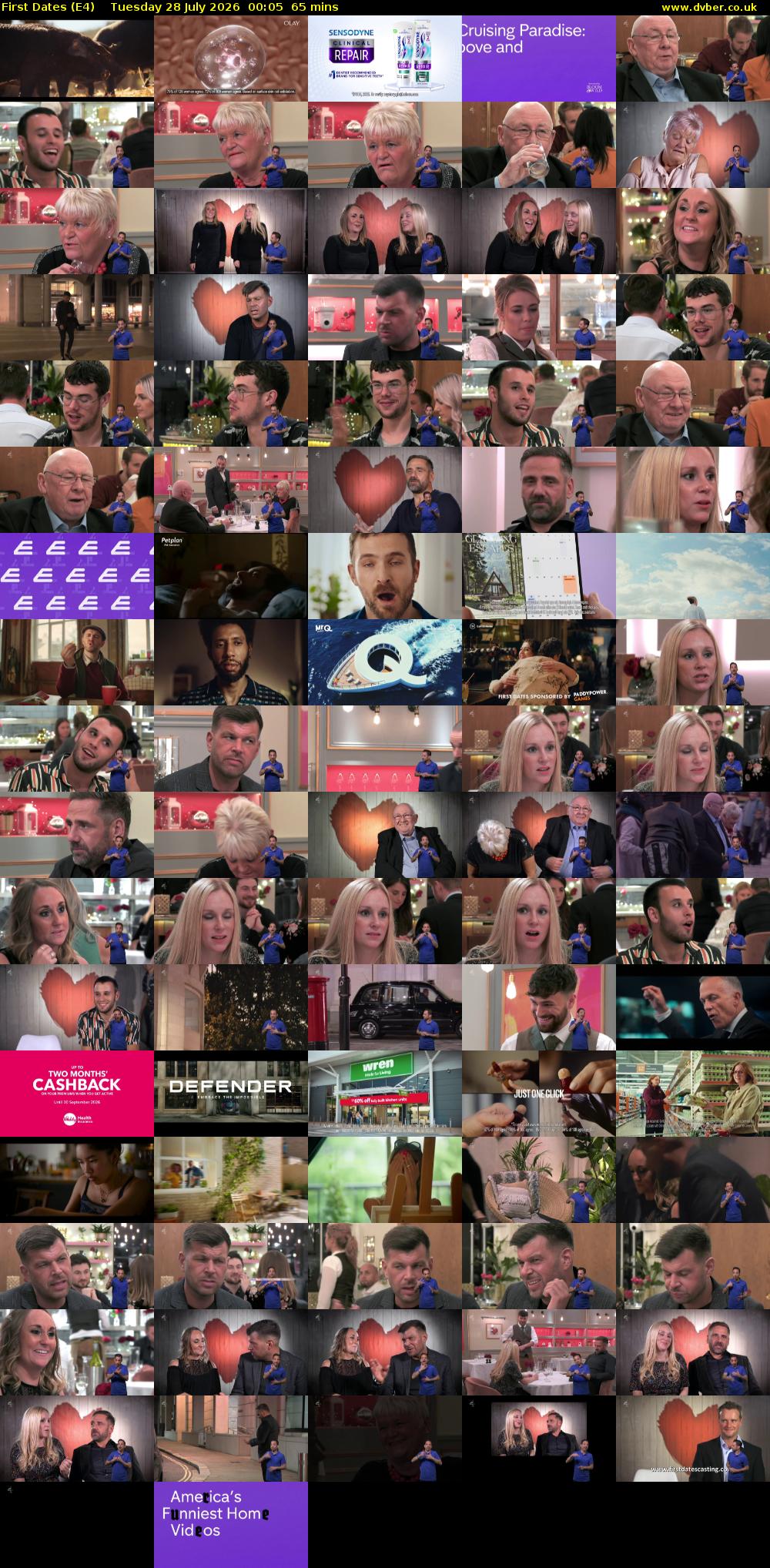 First Dates (E4) Tuesday 28 July 2026 00:05 - 01:10