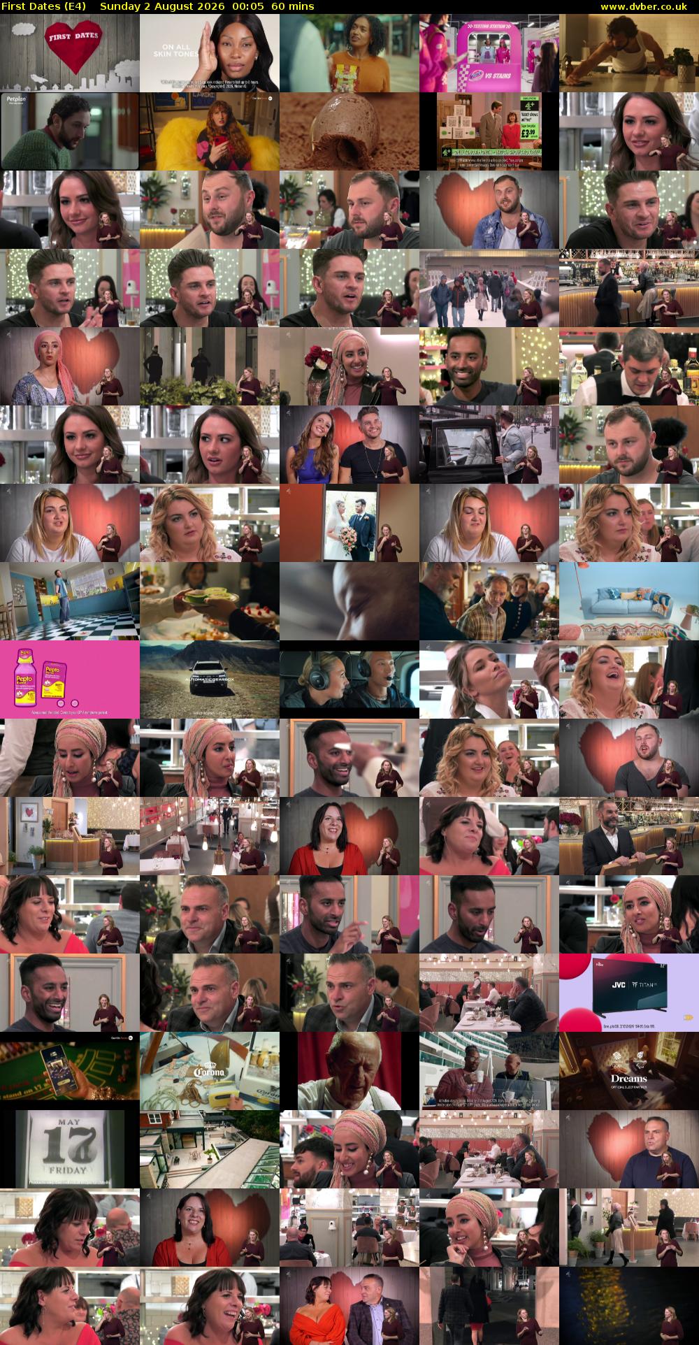 First Dates (E4) Sunday 2 August 2026 00:05 - 01:05