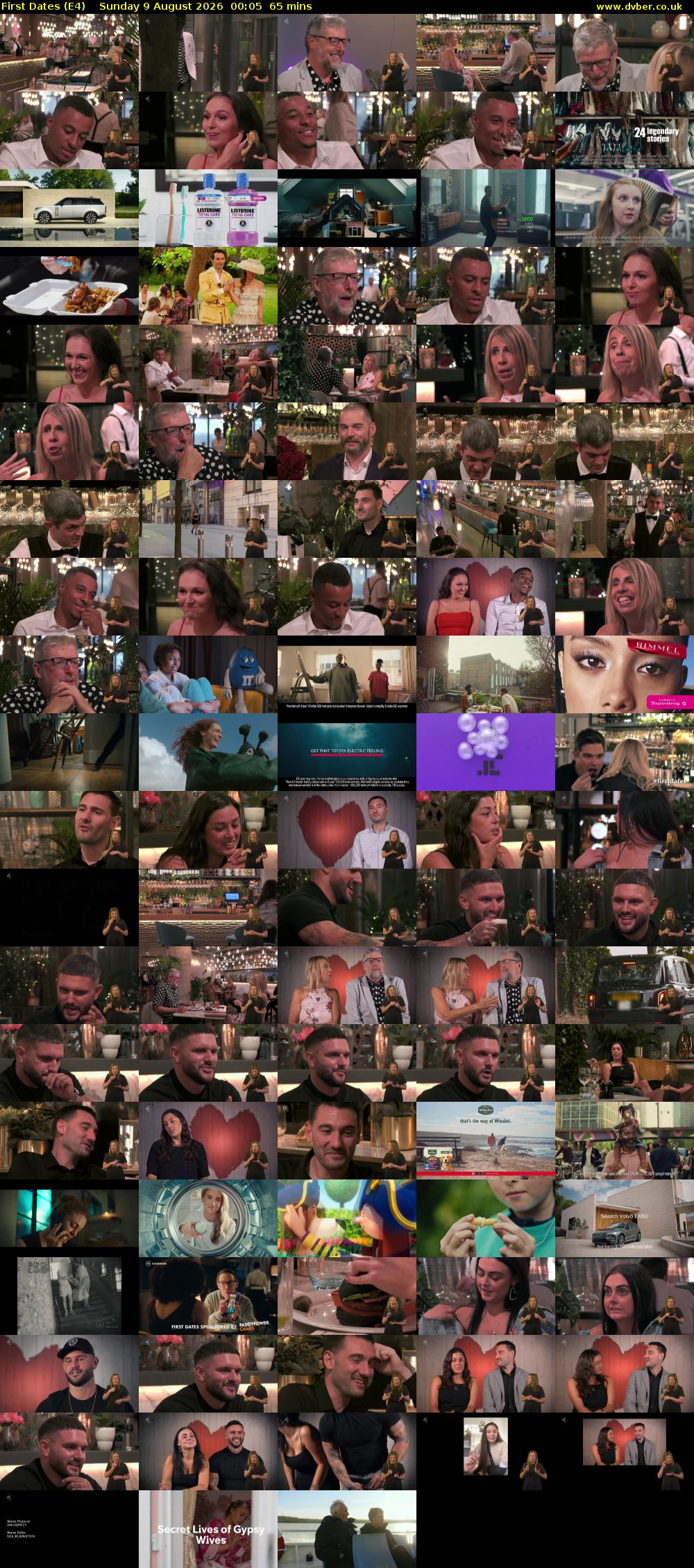 First Dates (E4) Sunday 9 August 2026 00:05 - 01:10