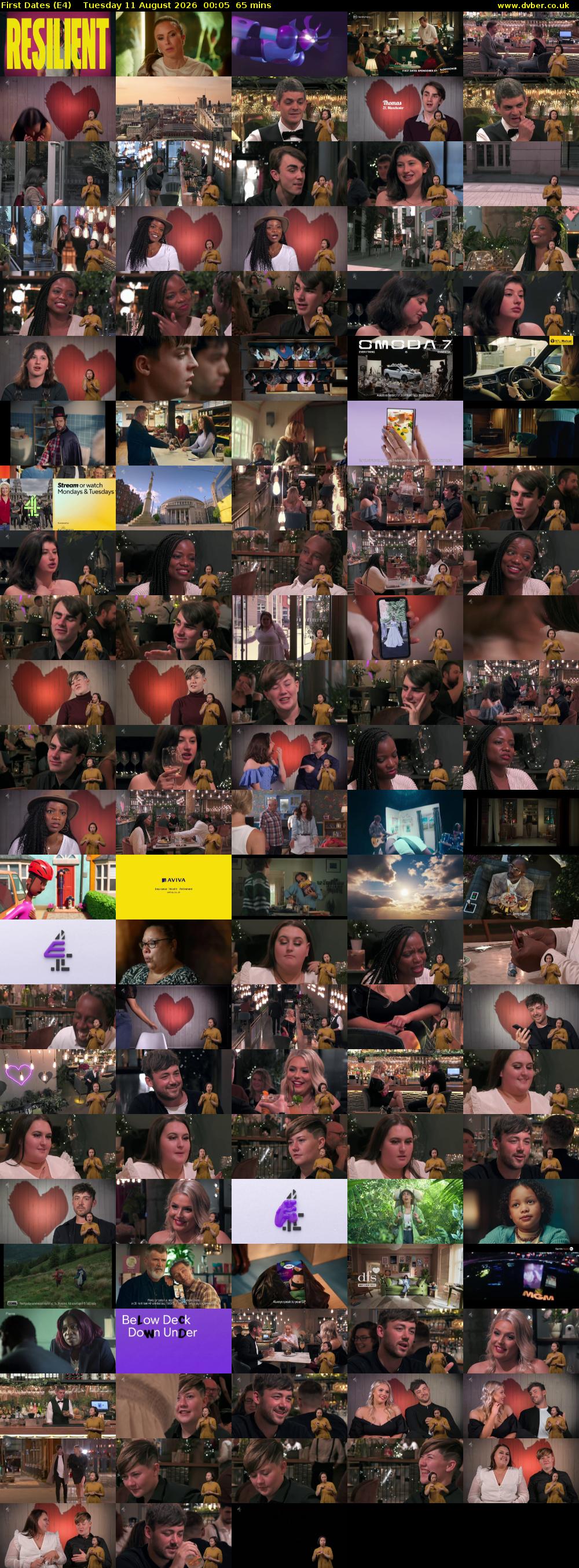 First Dates (E4) Tuesday 11 August 2026 00:05 - 01:10