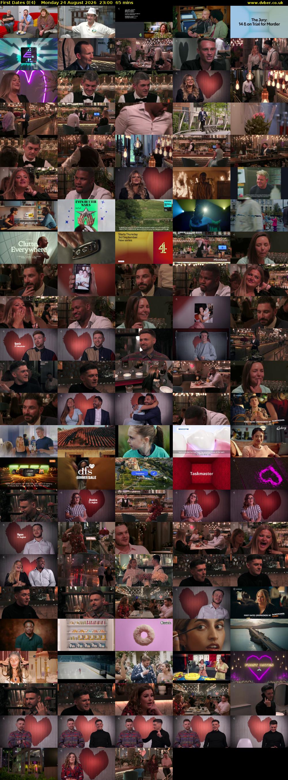 First Dates (E4) Monday 24 August 2026 23:00 - 00:05
