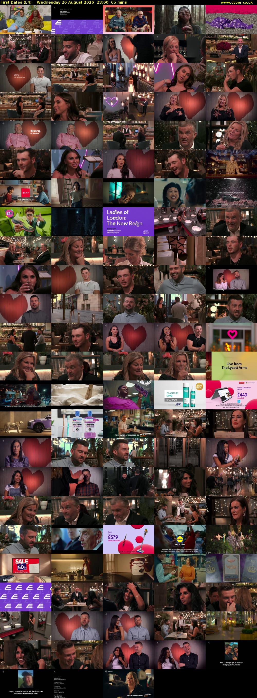 First Dates (E4) Wednesday 26 August 2026 23:00 - 00:05