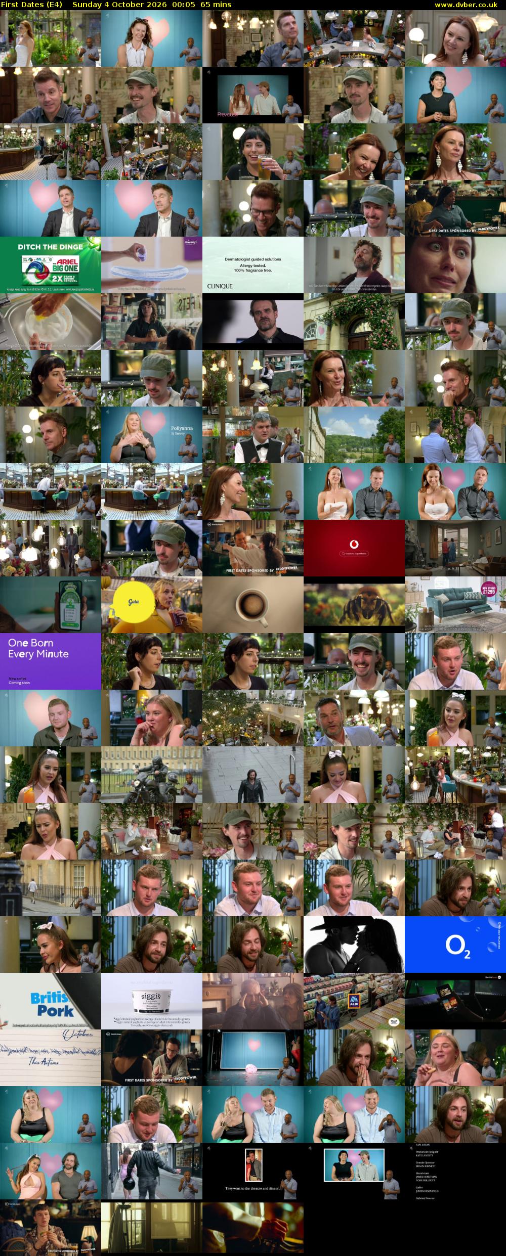 First Dates (E4) Sunday 4 October 2026 00:05 - 01:10