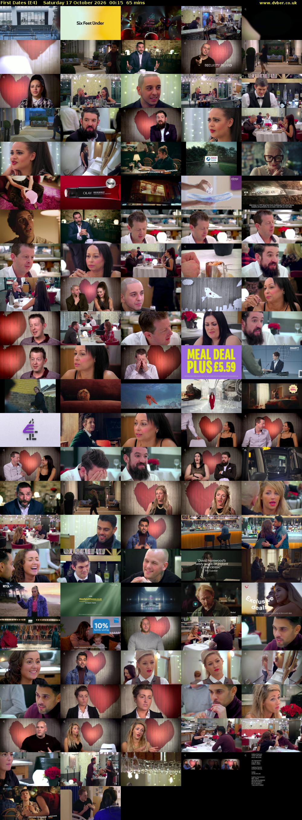 First Dates (E4) Saturday 17 October 2026 00:15 - 01:20