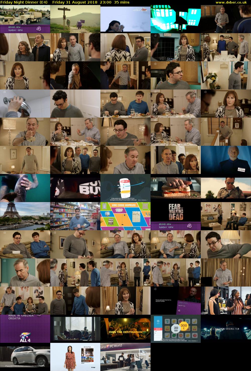 Friday Night Dinner (E4) Friday 31 August 2018 23:00 - 23:35