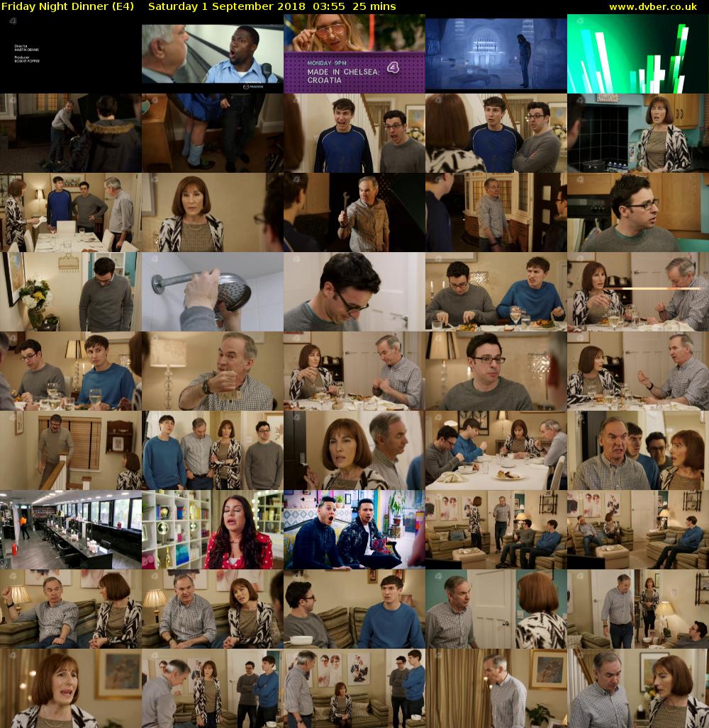 Friday Night Dinner (E4) Saturday 1 September 2018 03:55 - 04:20