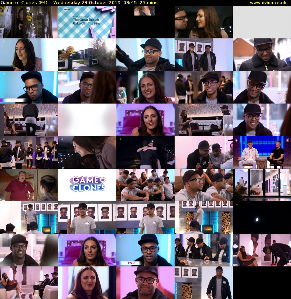 Game of Clones (E4) Wednesday 23 October 2019 03:45 - 04:10