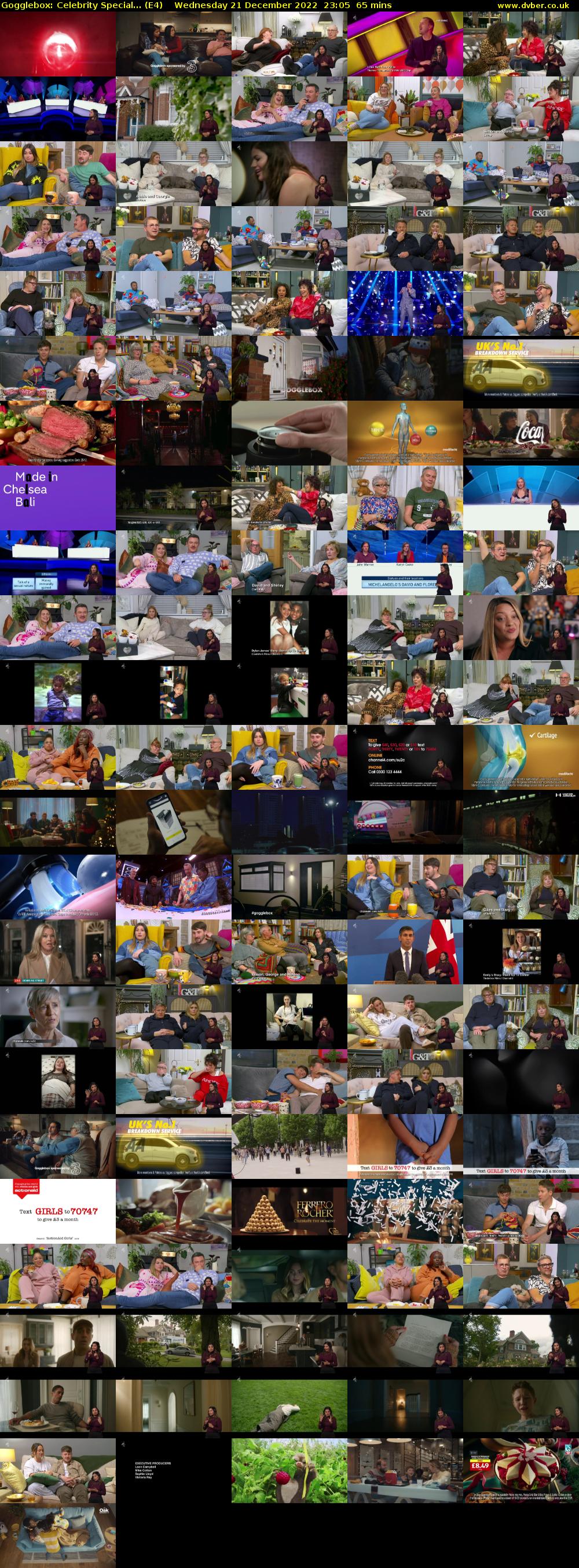 Gogglebox: Celebrity Special... (E4) Wednesday 21 December 2022 23:05 - 00:10