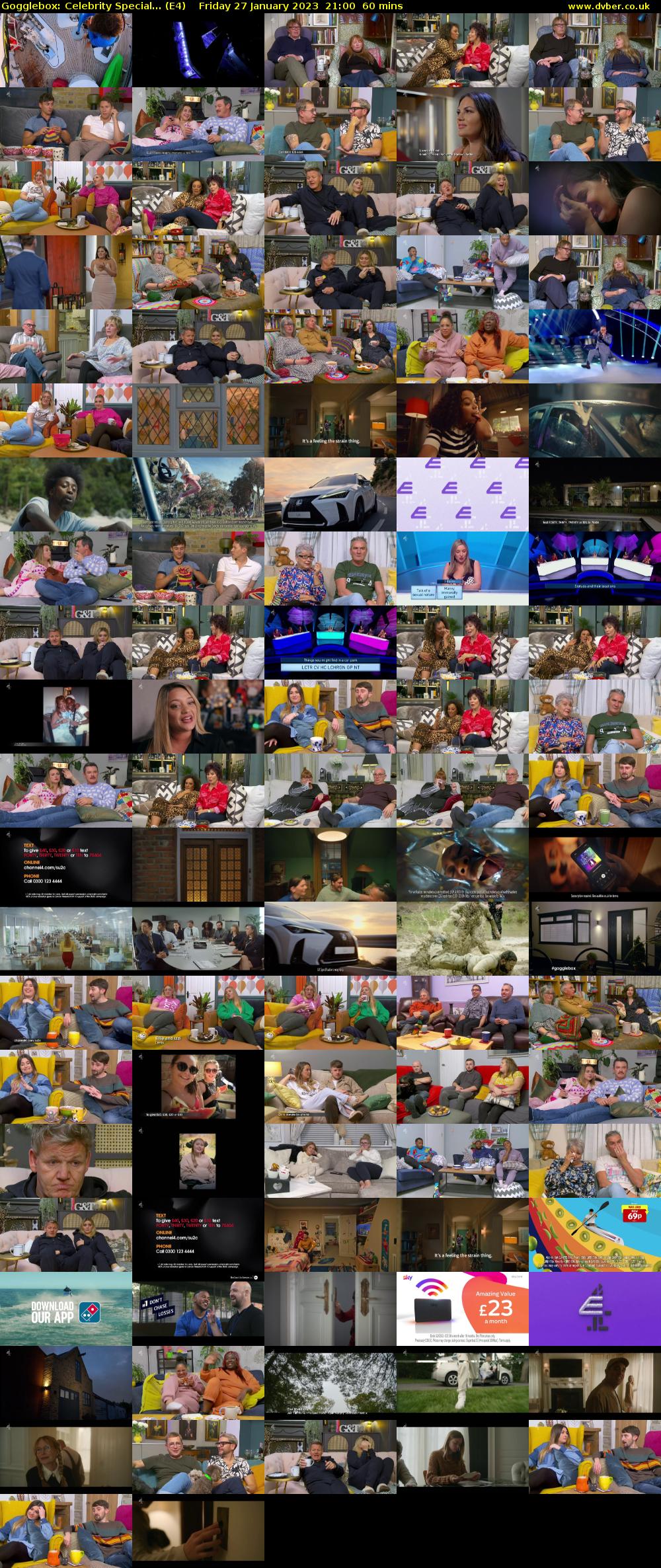 Gogglebox: Celebrity Special... (E4) Friday 27 January 2023 21:00 - 22:00