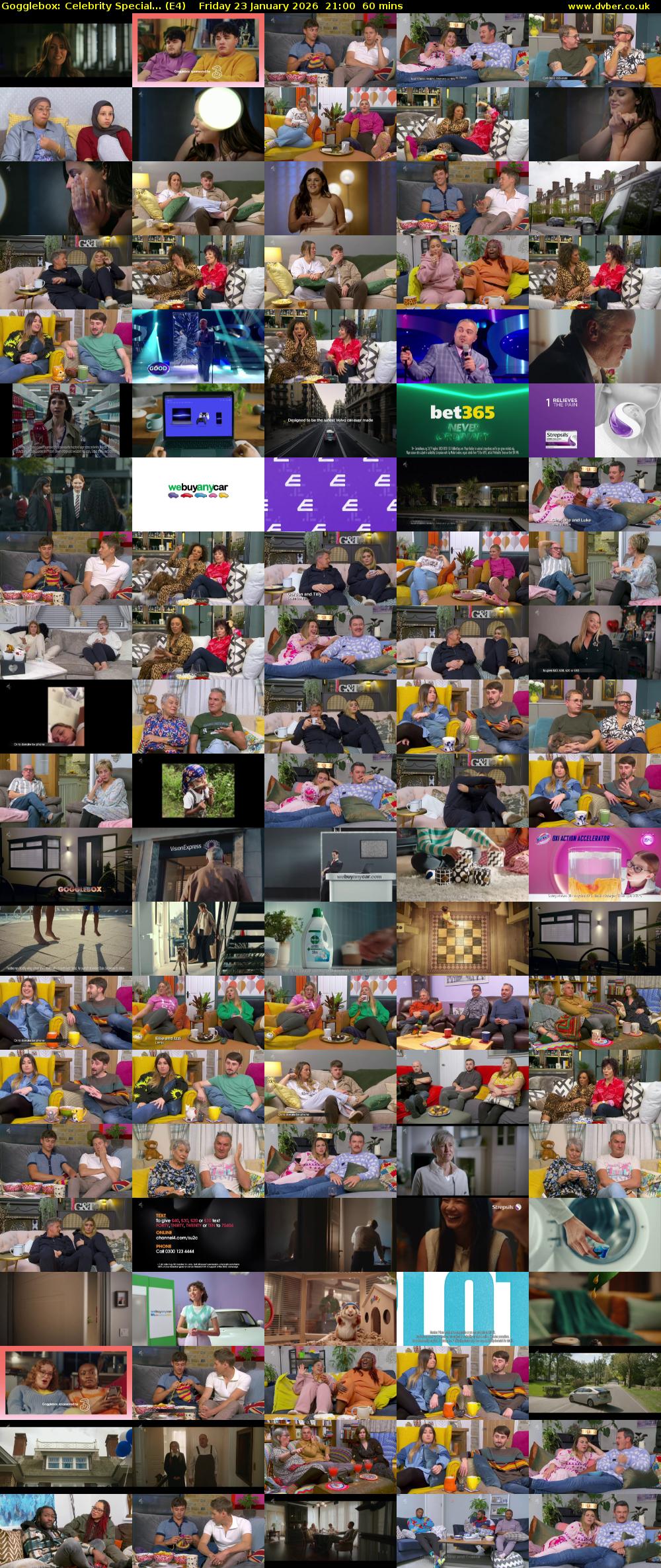 Gogglebox: Celebrity Special... (E4) Friday 23 January 2026 21:00 - 22:00