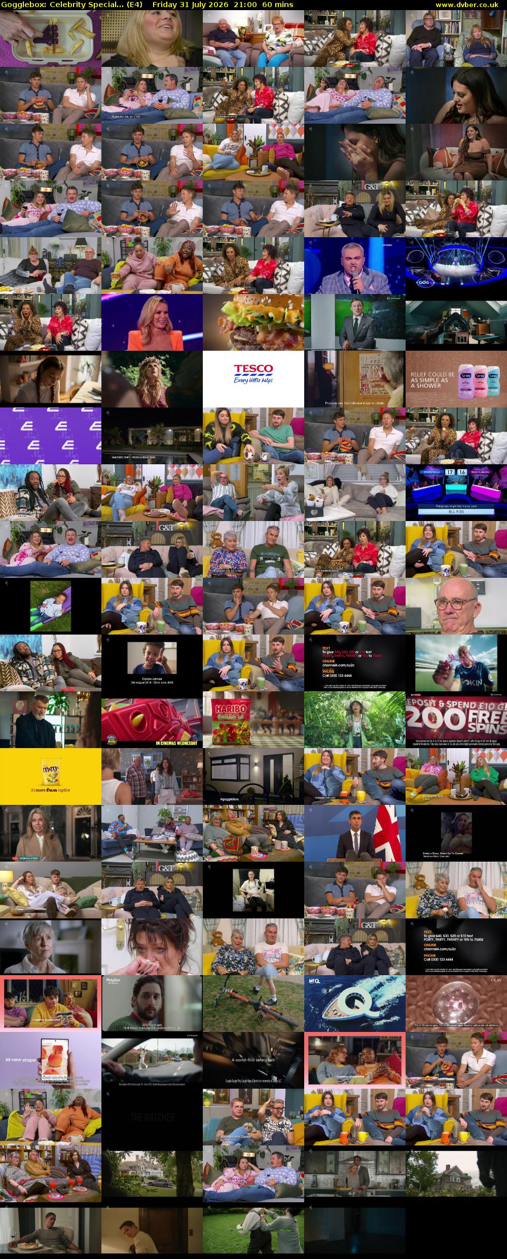 Gogglebox: Celebrity Special... (E4) Friday 31 July 2026 21:00 - 22:00