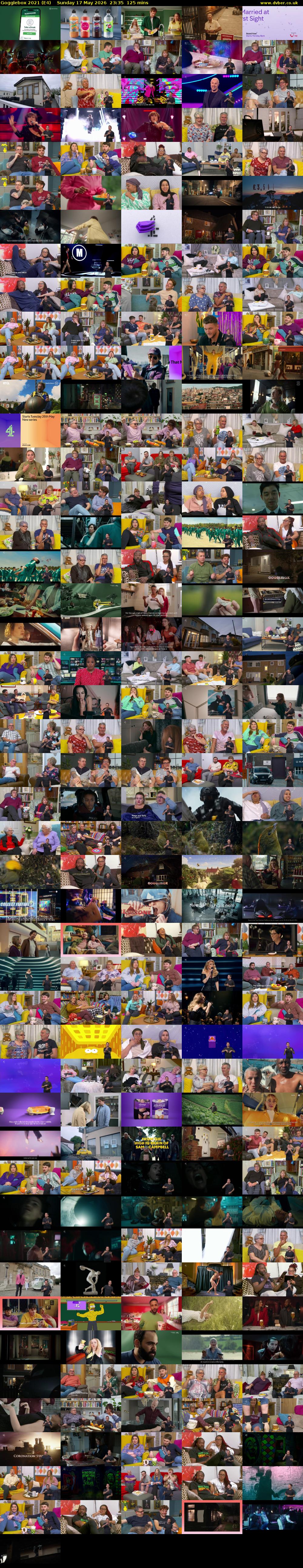 Gogglebox 2021 (E4) Sunday 17 May 2026 23:35 - 01:40