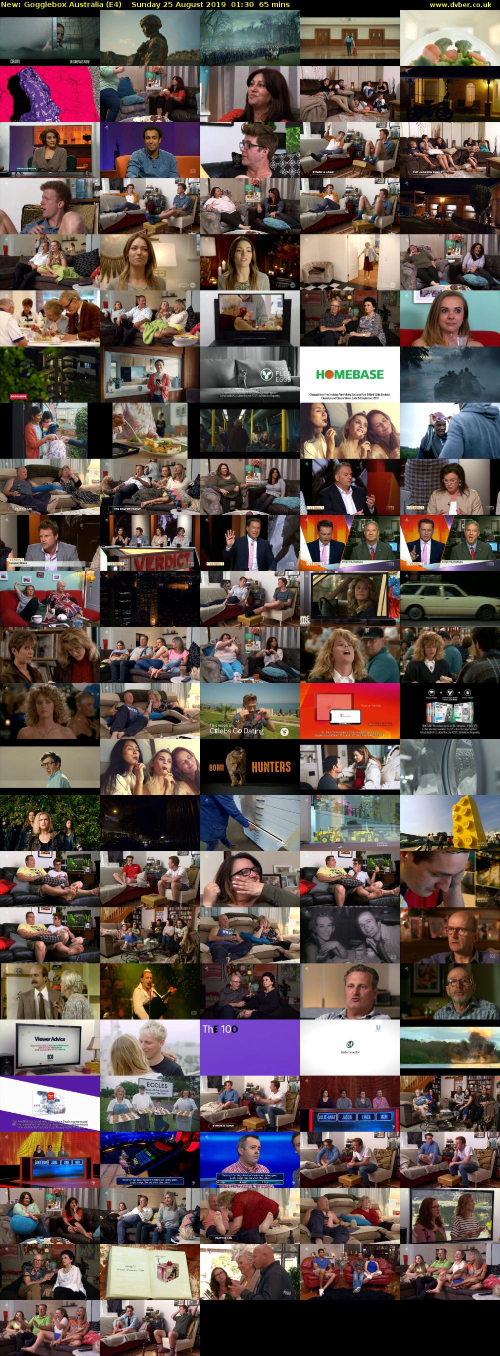 Gogglebox Australia (E4) Sunday 25 August 2019 01:30 - 02:35