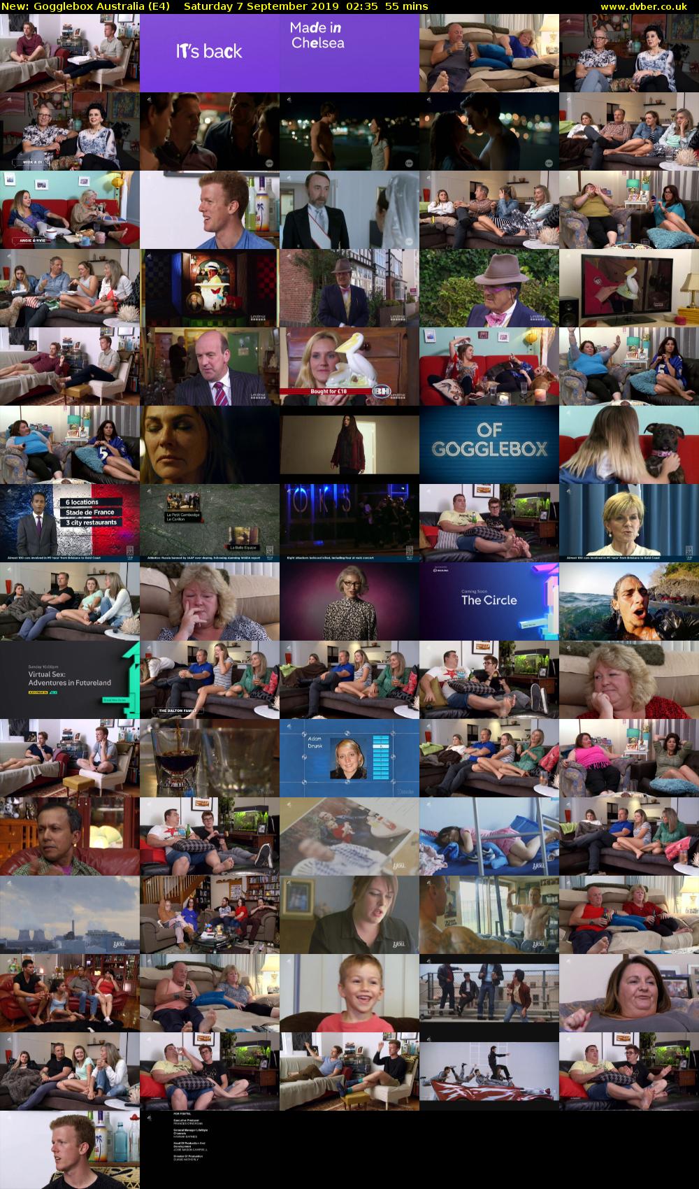 Gogglebox Australia (E4) Saturday 7 September 2019 02:35 - 03:30