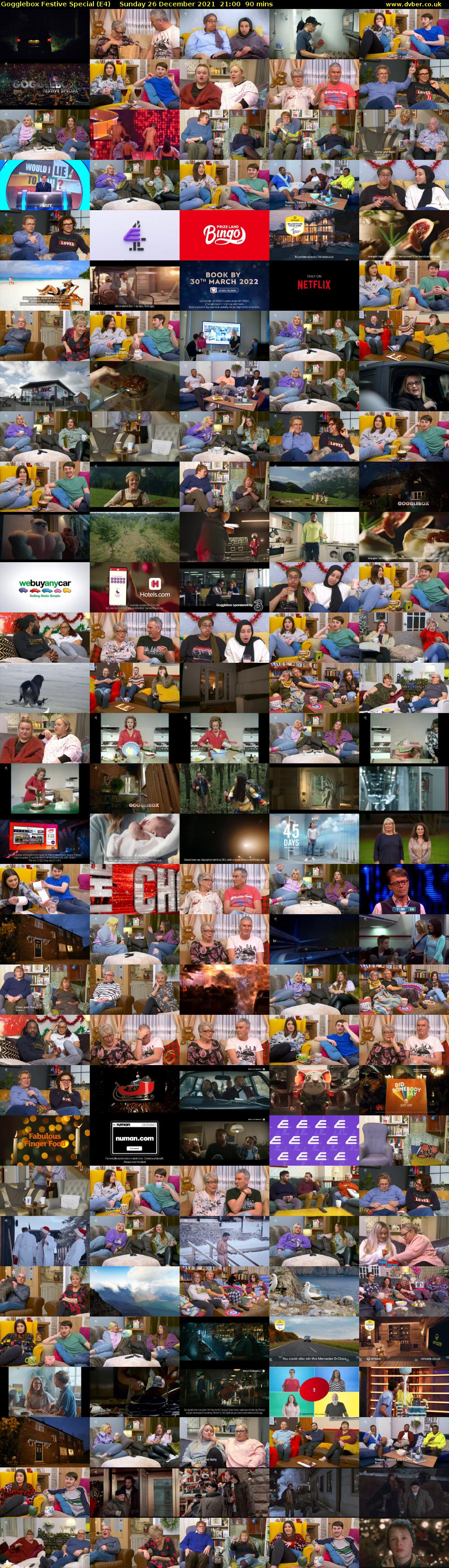 Gogglebox Festive Special (E4) Sunday 26 December 2021 21:00 - 22:30