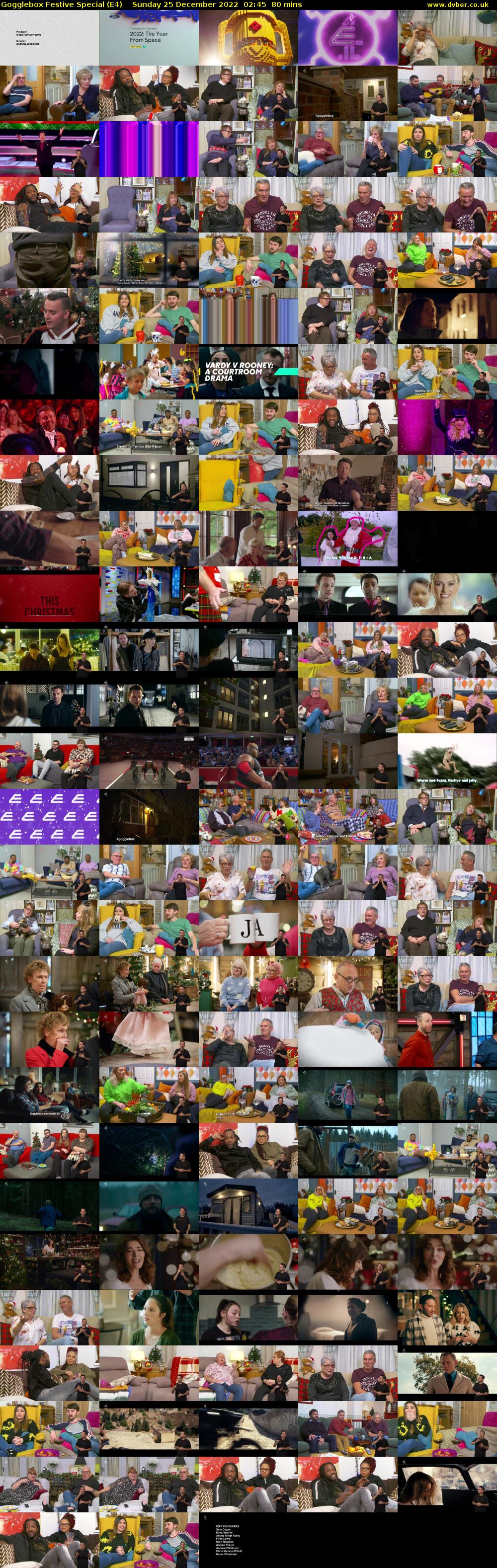 Gogglebox Festive Special (E4) Sunday 25 December 2022 02:45 - 04:05
