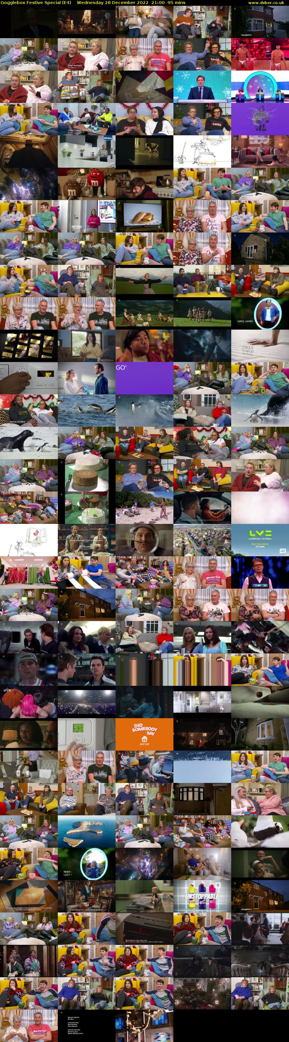 Gogglebox Festive Special (E4) Wednesday 28 December 2022 21:00 - 22:35