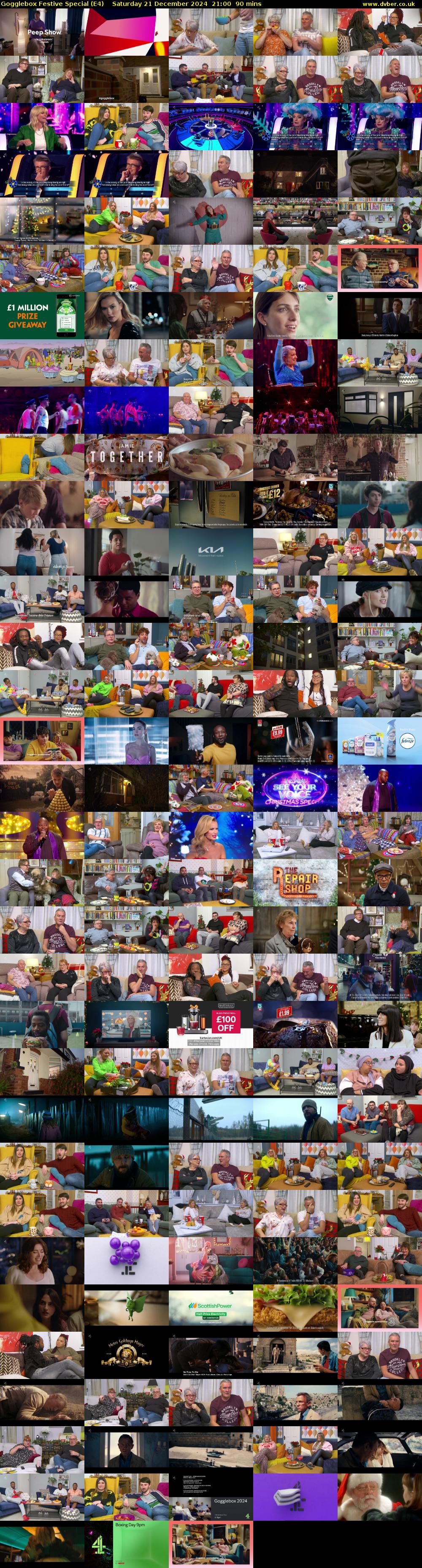 Gogglebox Festive Special (E4) Saturday 21 December 2024 21:00 - 22:30