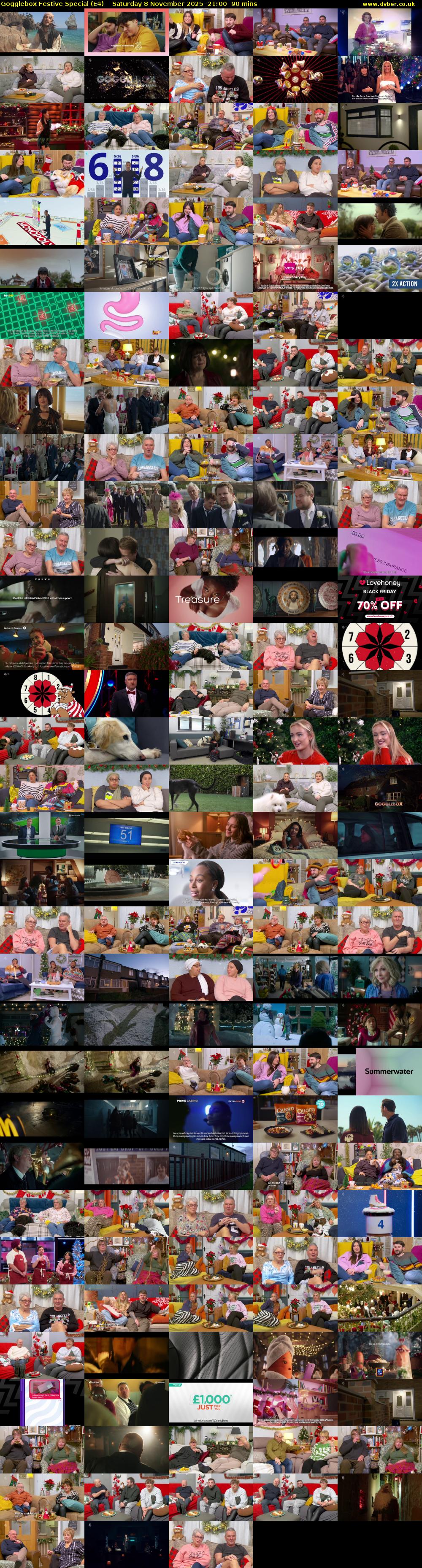 Gogglebox Festive Special (E4) Saturday 8 November 2025 21:00 - 22:30