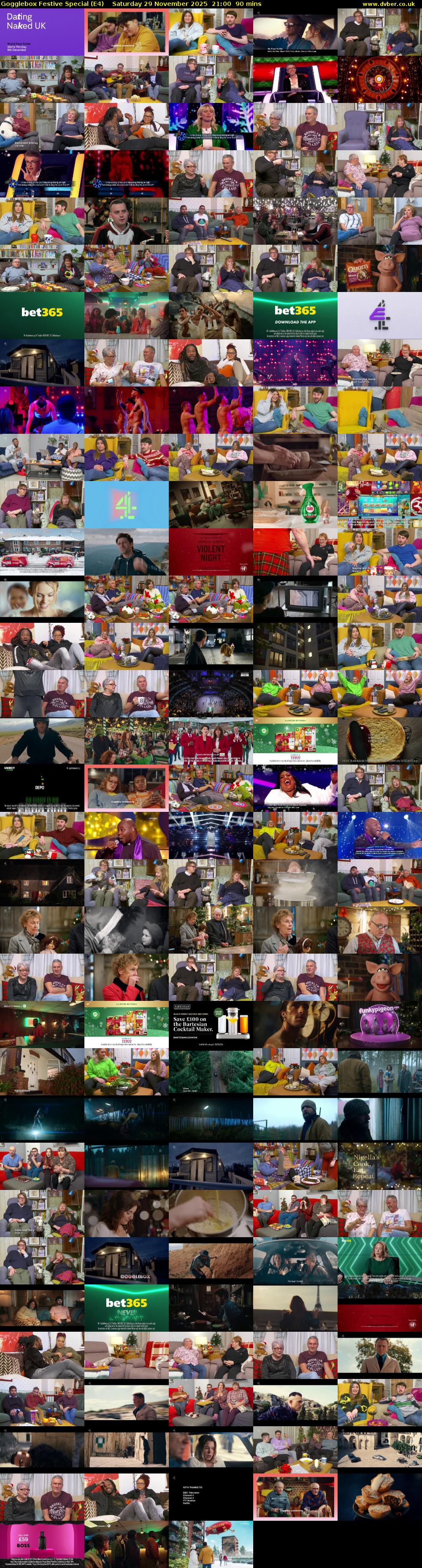 Gogglebox Festive Special (E4) Saturday 29 November 2025 21:00 - 22:30