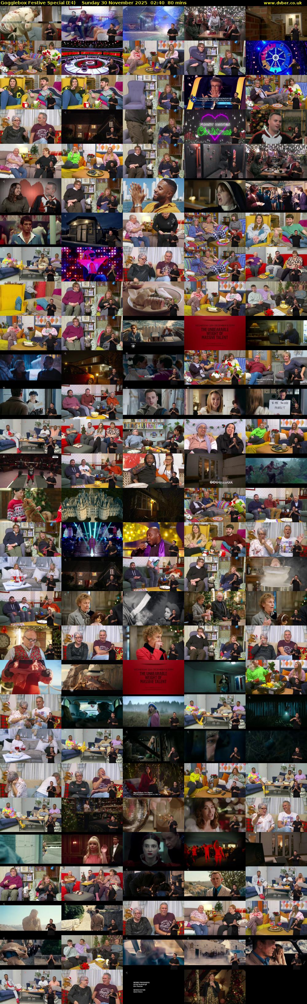 Gogglebox Festive Special (E4) Sunday 30 November 2025 02:40 - 04:00