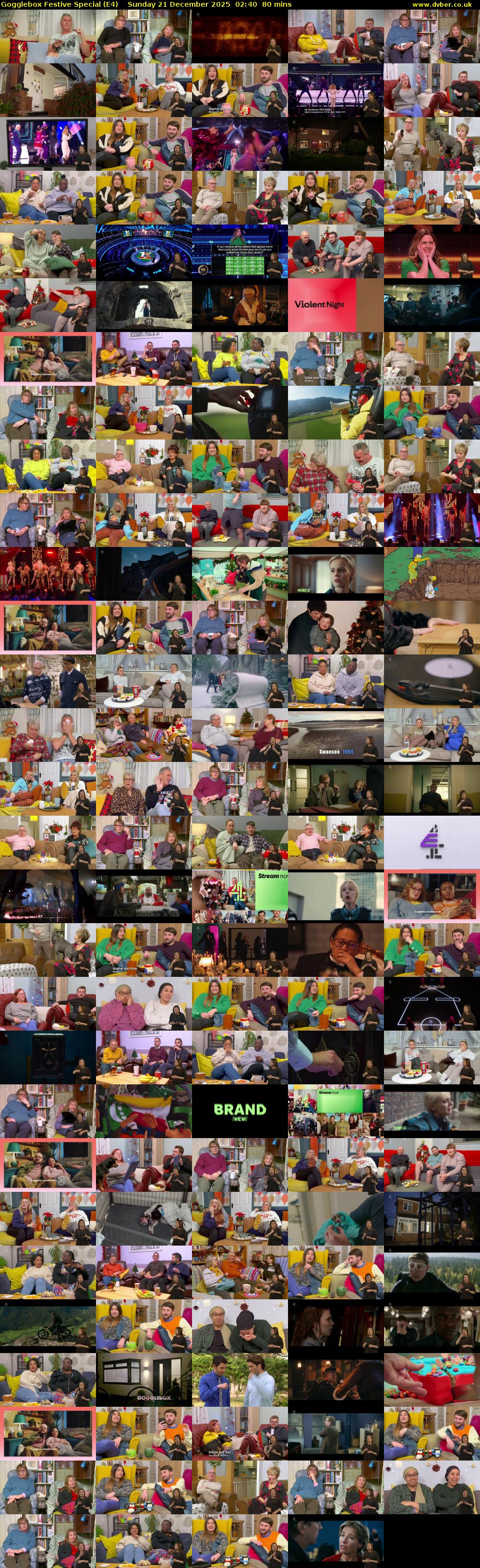 Gogglebox Festive Special (E4) Sunday 21 December 2025 02:40 - 04:00