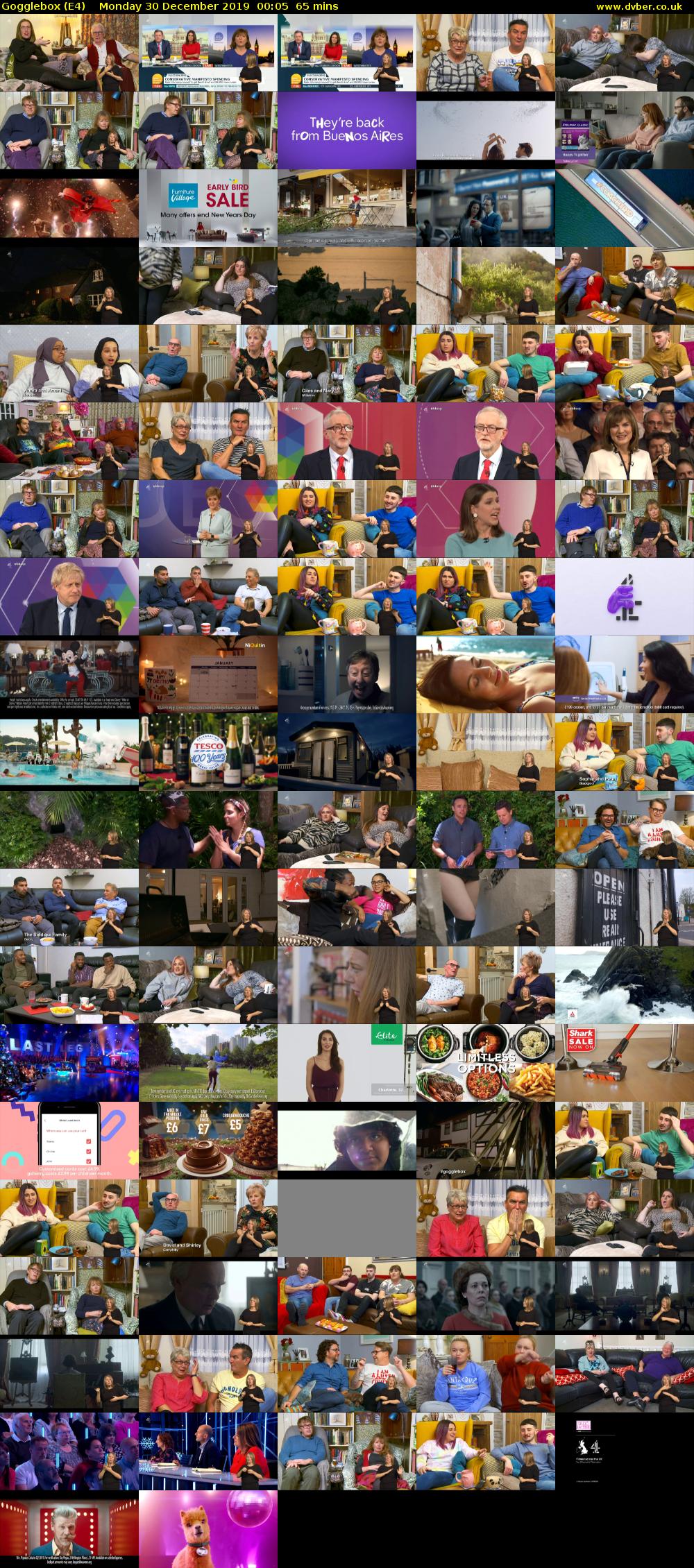 Gogglebox (E4) Monday 30 December 2019 00:05 - 01:10