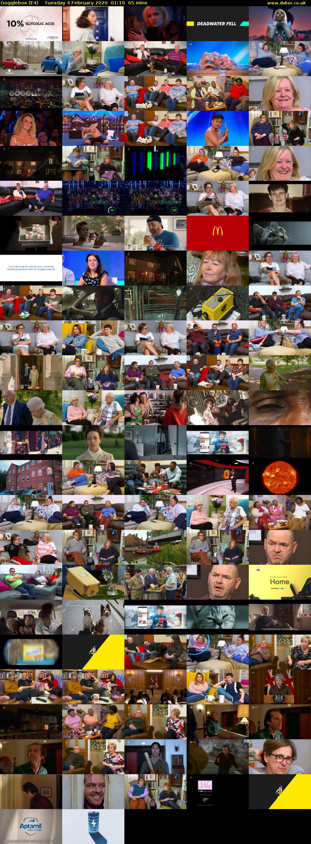 Gogglebox (E4) Tuesday 4 February 2020 01:10 - 02:15