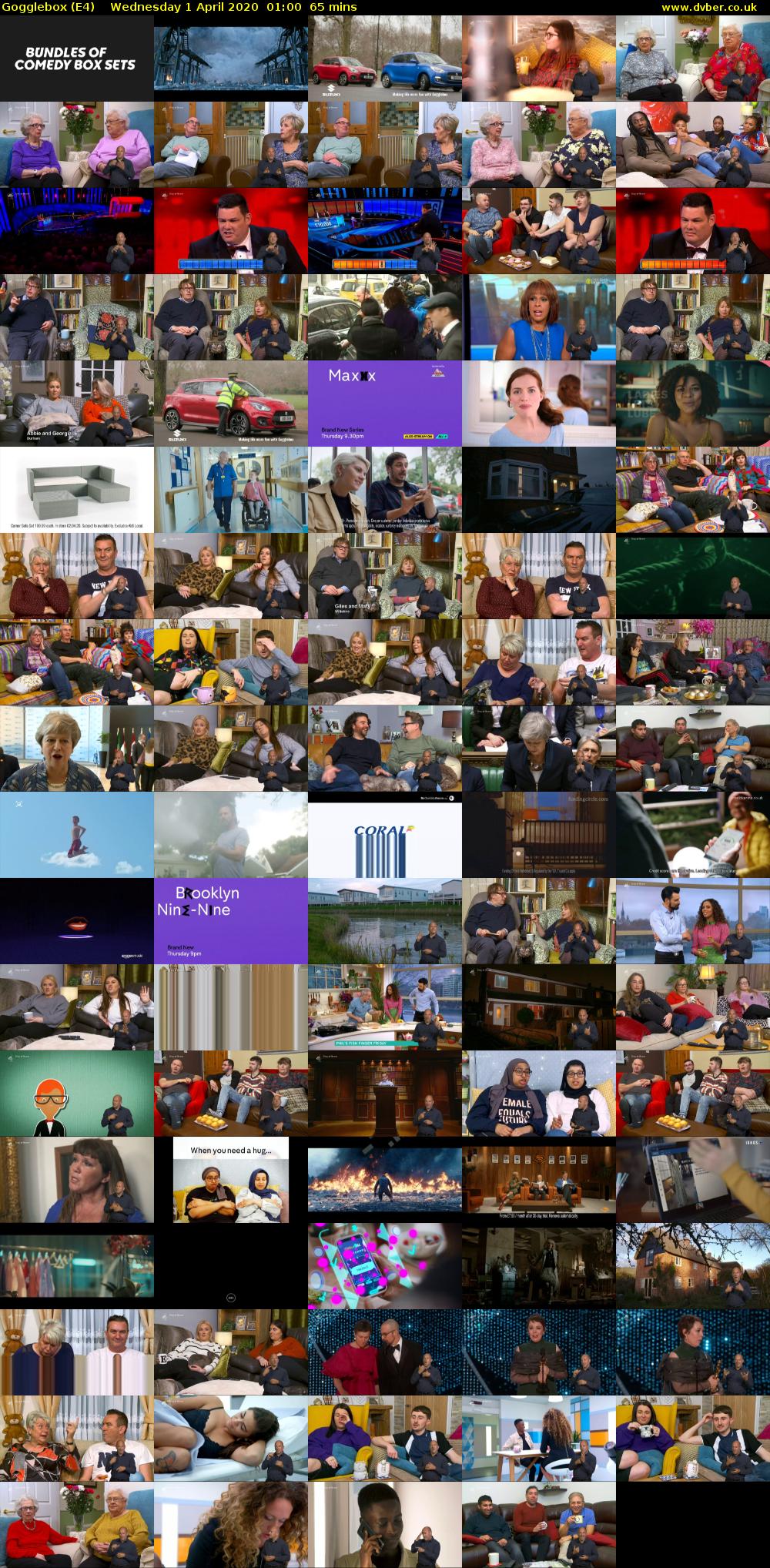 Gogglebox (E4) Wednesday 1 April 2020 01:00 - 02:05